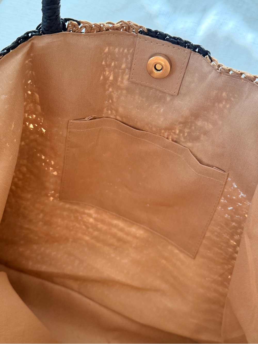 Gap Gingham Straw Tote Bag - Picture 5 of 11